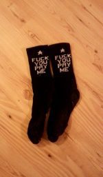 Vtipné ponožky F*ck You Pay me :D