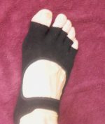 Sportovní ponožky bez prstů_ protiskluzové_ černé