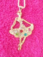 Baletka_ přívěsek_ barevné kamínky Baletka_ přívěsek_ barevné kamínky