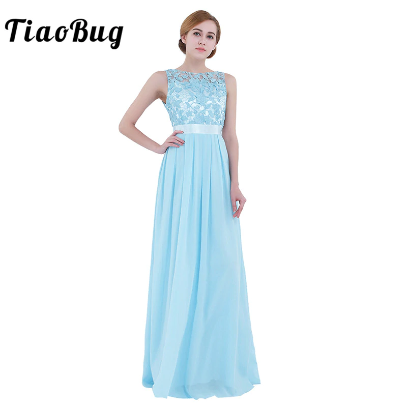 1493.66 руб. 40% СКИДКА|TiaoBug элегантное женское вышитое шифоновое платье принцессы для выпускного вечера Вечернее платье подружки невесты то