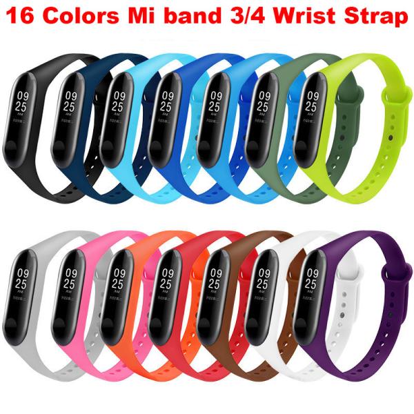 CZK 5.78 38%OFF | Mi Band 3 4 Strap wrist strap for Xiaomi miband 3/4 accessories mi 3 4 pulsera correa Mi band 3/4 Silicone bracelet replacement