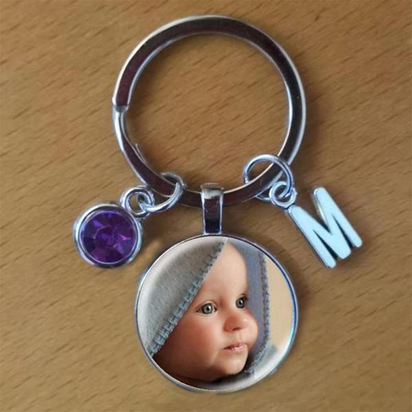 US $0.71 45%OFF | Personalized Photo Pendants Custom Keychain Photo of Your Baby Child Mom Dad Grandparent Loved One Gift for Family Member Gift