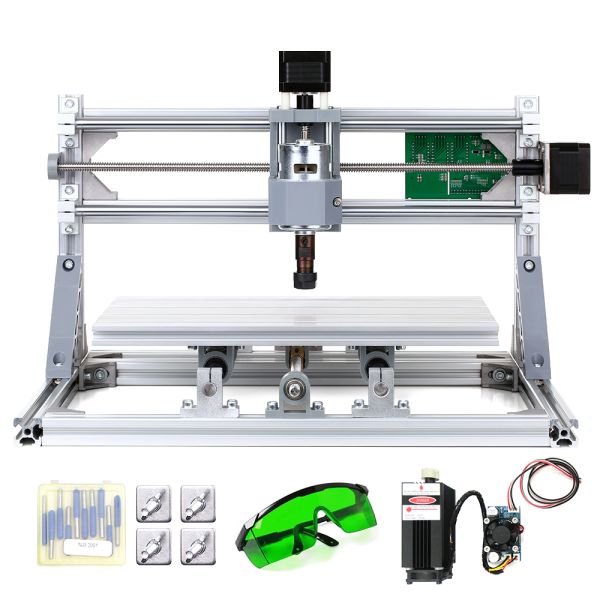 US $169.99 50%OFF | CNC3018 5500mW laser engraver DIY CNC Router Kit 2-in-1 Mini Laser Engraving Machine GRBL Control 3 Axis Wood Carving Milling