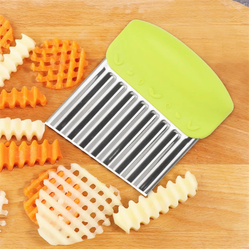 US $2.09 |QueenTime Wavy French Fries Cutter Stainless Steel Potato Slicer Vegetable Chopper Veggie Slicer Durable Kitchen Gadgets Cutter-in French Fry Cutters from Home & Garden on Aliexpress.com | Alibaba Group