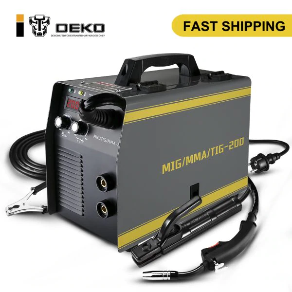 US $239.99 35%OFF | DEKO MKA-200 3 IN 1 Electric Welding Machine Welder MIG/TIG/MMA 5.6KVA 220V 50/60Hz Integrated Welding Gun