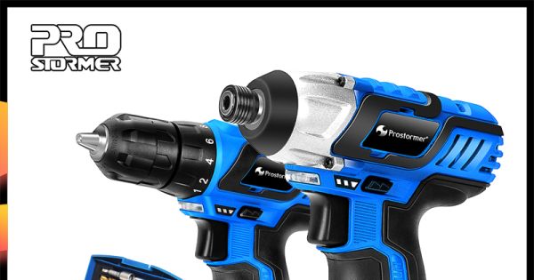 US $32.99 36%OFF | PROSTORMER 12V Electric Cordless Screwdriver Drill 100NM Torque Electric Drilling Machine Mini Hand Drill Wireless Power Tool