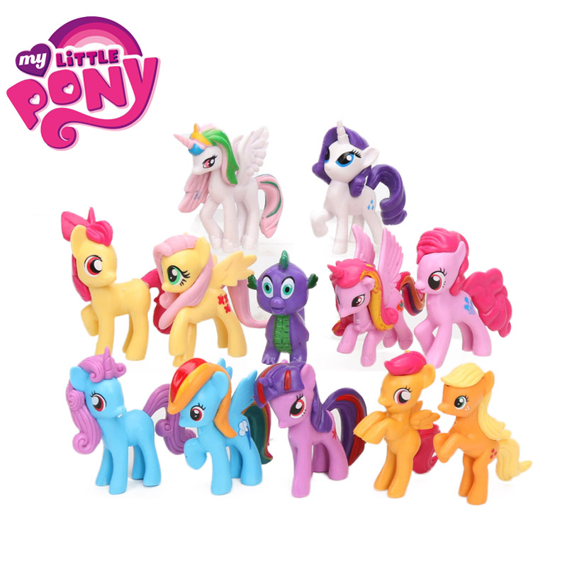 12pcs/set My Little Pony Toys Mini Pony PVC Action Figures Set Rainbow Dash Twilight Sparkle Apple Jack Spike the Dragon Dolls -in Action & Toy Figures from Toys & Hobbies on Aliexpress.com | Alibaba Group