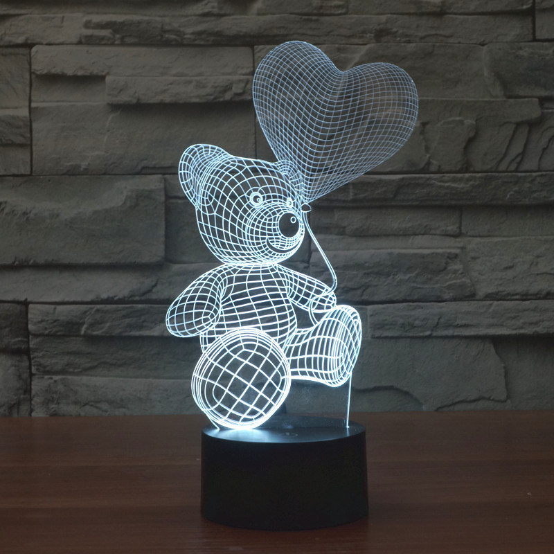 Aliexpress.com : Buy Cartoon Cute Heart Bear Shape LED Lamp 3D Baby Night Light creative lamp gift from Reliable lamp vintage suppliers on SZ HONEST SALE CO.,LTD