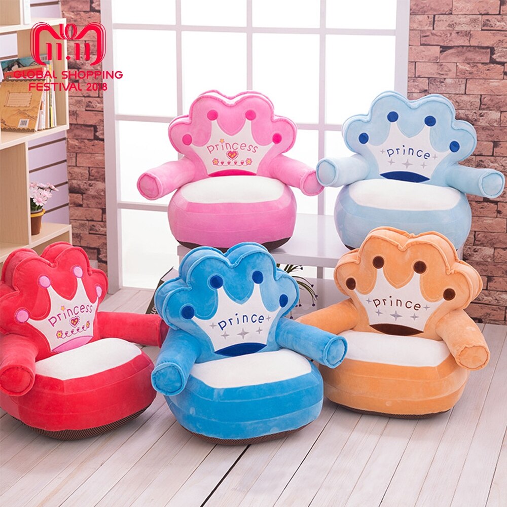 Baby Kids Only Cover NO Filling Cartoon Soft Crown Seat Children Chair Neat Puff Skin Upscale Toddler Children Cheap Cover Sofa -in Baby Seats & Sofa from Mother & Kids on Aliexpress.com | Alibaba Group