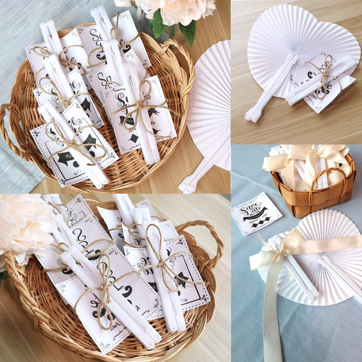 € 7.5 15% de DESCUENTO|24 piezas unids románticas con forma de corazón para bodas, aniversario, papel plegable, regalos para fiestas, corazón, blanco, papel, ventiladores plegables en Partido DIY Decoraciones de Hogar y Jardín en AliExpress.com