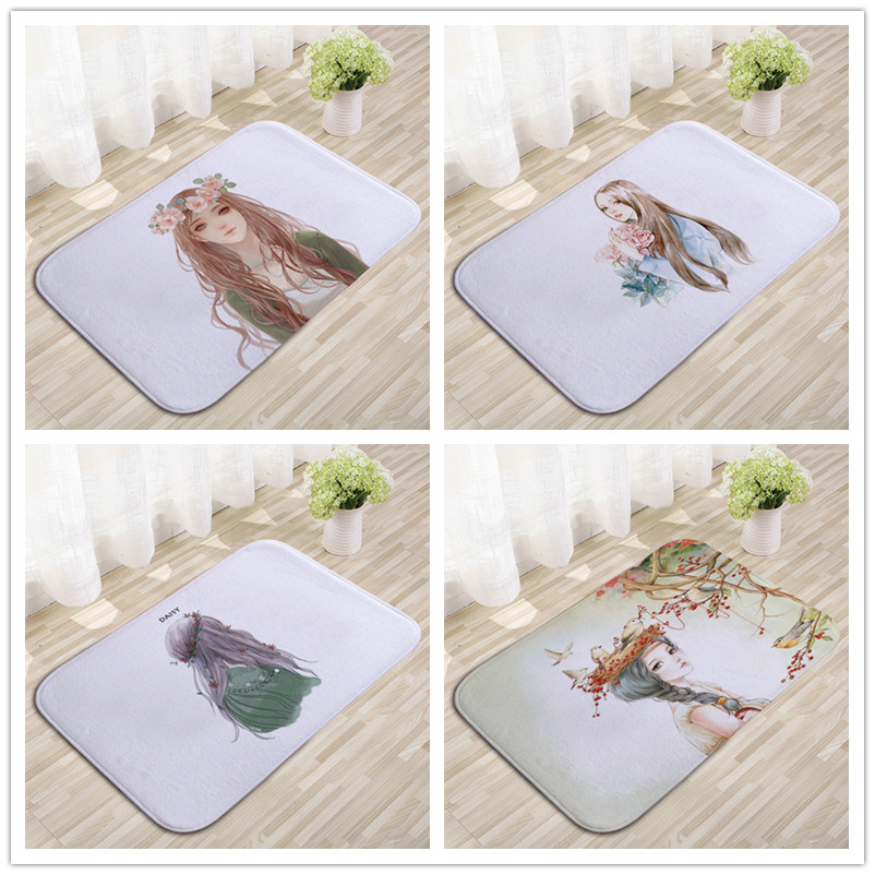 Fokusent Harajuku Cute Little Girl Door Mat High Quality Home kawaii Anime Decor Soft Flannel Doormat Living Room Door Mat-in Mat from Home & Garden on Aliexpress.com | Alibaba Group