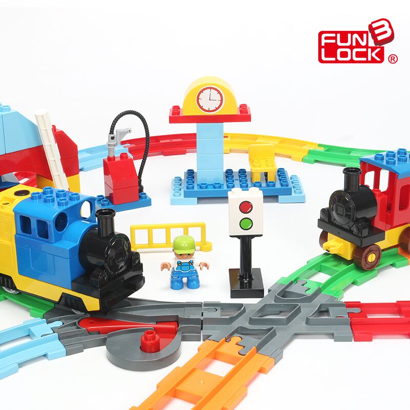 Funlock Duplo Battery Operated Toys Train Blocks Set for Kids with Track Rail Educational Toys for Children-in Blocks from Toys & Hobbies on Aliexpress.com | Alibaba Group