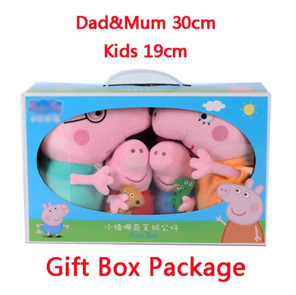 Genuine Peppa Pig Big Size Gift Package Brinquedos 4pcs/set Pig Family Wholesale Stuffed Animals & Plush Toys doll birthday gift-in Movies & TV from Toys & Hobbies on Aliexpress.com | Alibaba Group