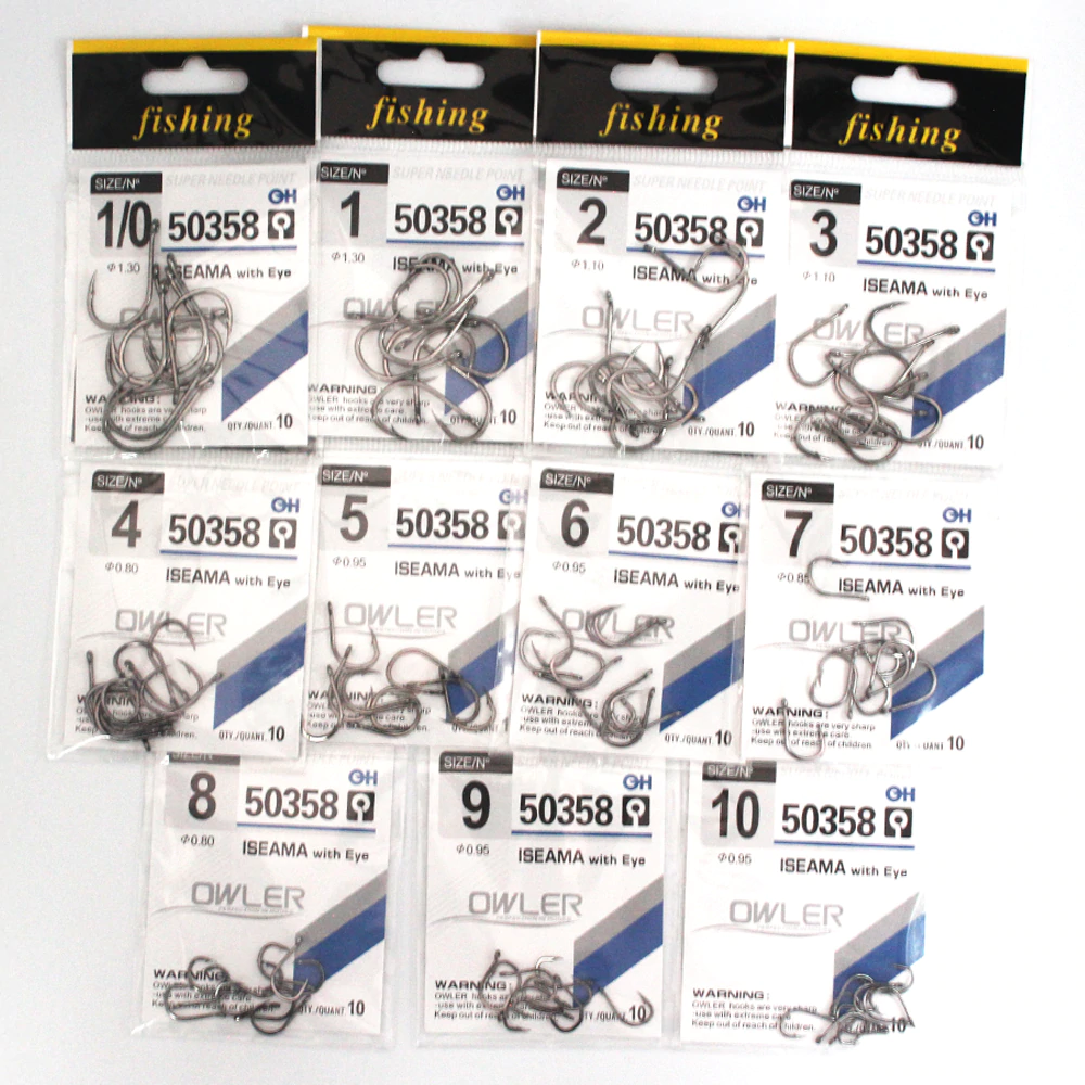 ISE Fishing Hook ISEAMA With Eye 50358 1/0 10# 10pcs/lot High Carbon Carp Catfish Anzol Peche Japan Tackle Fishing owner-in Fishhooks from Sports & Entertainment on Aliexpress.com | Alibaba Group