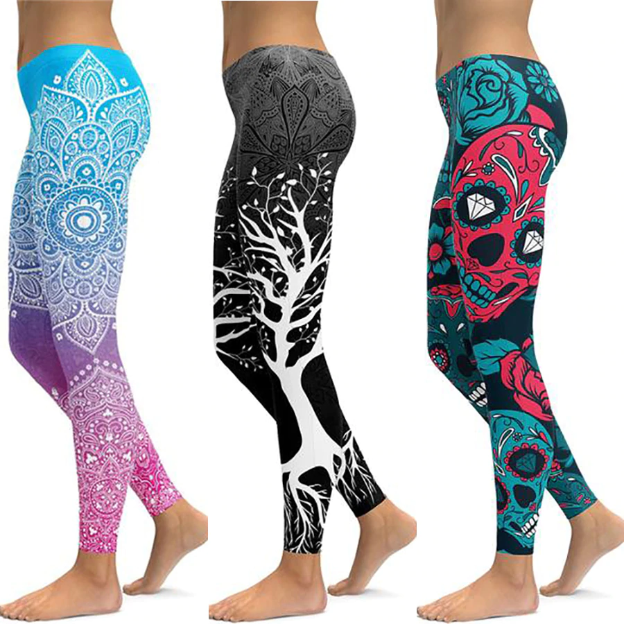 LI FI Print Yoga Pants Women Unique Fitness Leggings Workout Sports Running Leggings Sexy Push Up Gym Wear Elastic Slim Pants-in Yoga Pants from Sports & Entertainment on Aliexpress.com | Alibaba Group