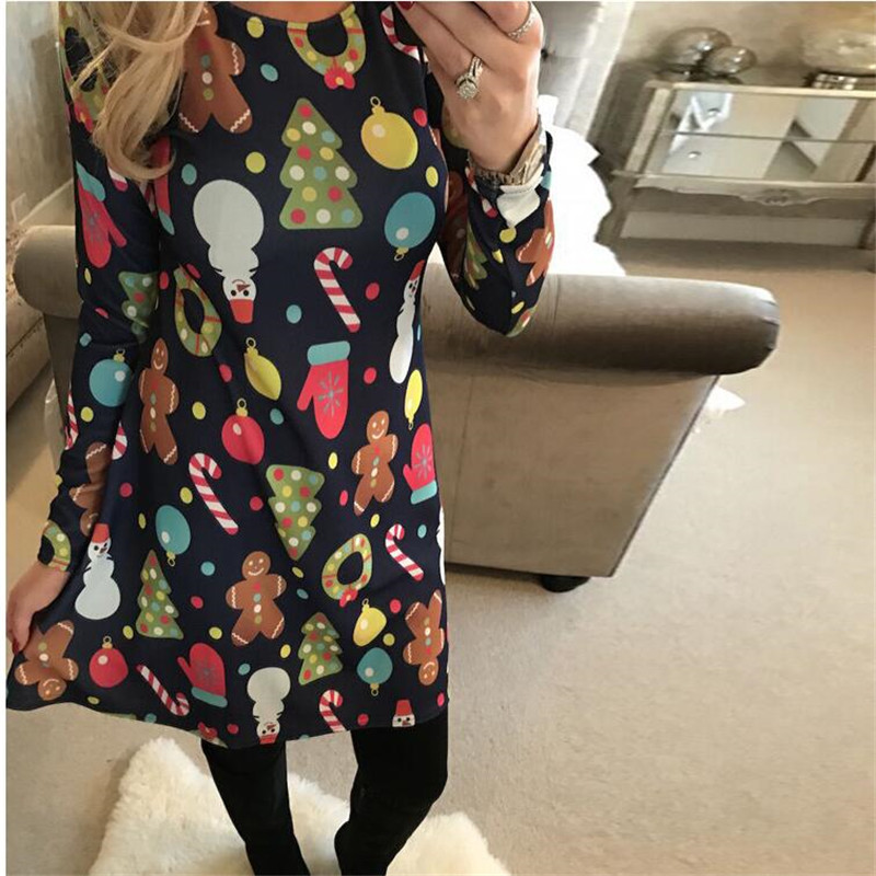 Large Sizes 2018 New Autumn Women Casual Long Sleeve Cute Christmas Tree Snowman Dresses Loose Plus Size Dress Vestidos 4XL 5XL-in Dresses from Women's Clothing & Accessories on Aliexpress.com | Alibaba Group
