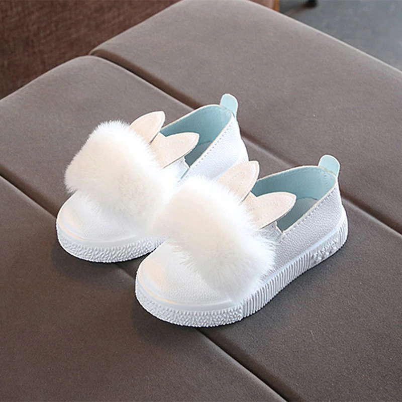 MUQGEW Cute toddlers baby girls rabbit ear pompom shoes for children kids leather single shoes #XTN-in Sneakers from Mother & Kids on Aliexpress.com | Alibaba Group