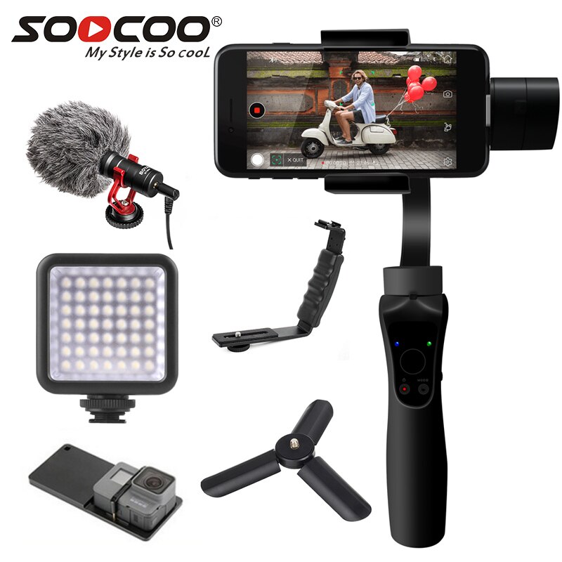 SOOCOO Gimbal Stable Platform 3 Axis Stabilized Handheld Gimbal Extension Mobile Phone Video Stabilizer Support Face Photography-in Handheld Gimbal from Consumer Electronics on Aliexpress.com | Alibaba Group