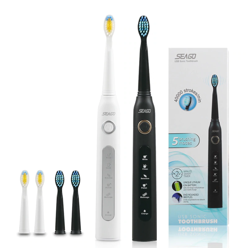Sonic Electric Toothbrush 3 brush heads for Adult 5 Cleaning Modes USB Charging Power Tooth Brush Waterproof Portable Travel -in Electric Toothbrushes from Home Improvement on Aliexpress.com | Alibaba Group