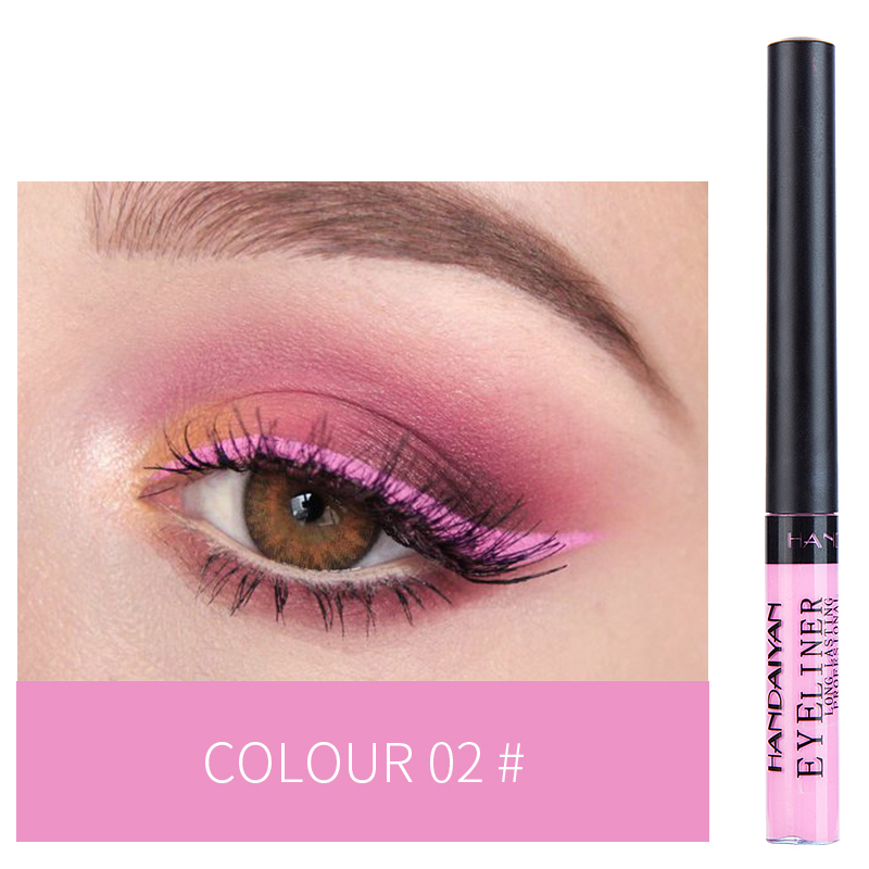 US $0.58 25% OFF|HANDAIYAN 12 Colors Waterproof Liquid Eyeliner Makeup Black White Pink Color Glitter Eye Liner maquiagem China Makeup TSLM2-in Eyeliner from Beauty & Health on Aliexpress.com | Alibaba Group
