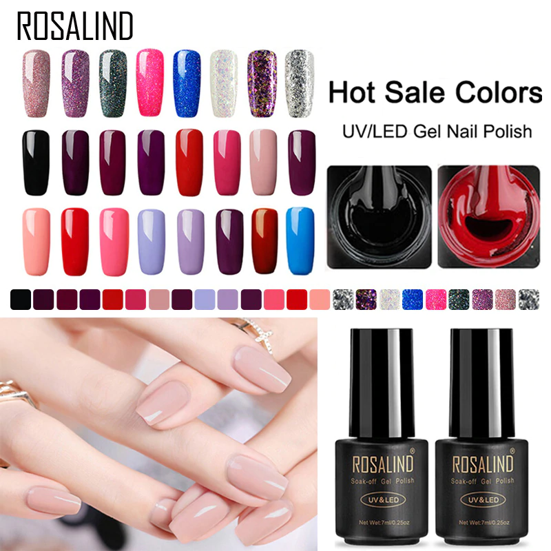US $0.87 53% OFF|ROSALIND Gel Nail Polish Hybrid Nails Soak Off Vernis Semi Permanent UV Top Coat Nail Art All For Manicure Gel Polish Varnish-in Nail Gel from Beauty & Health on Aliexpress.com | Alibaba Group