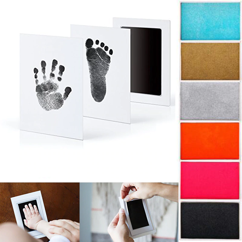 US $0.99 35% OFF|Baby footprint Non Toxic Photo frame DIY Handprint Footprint Imprint Kit Baby Souvenirs Casting Clay Print Newborn Ink Pad Toys-in Hand & Footprint Makers from Mother & Kids on Aliexpress.com | Alibaba Group