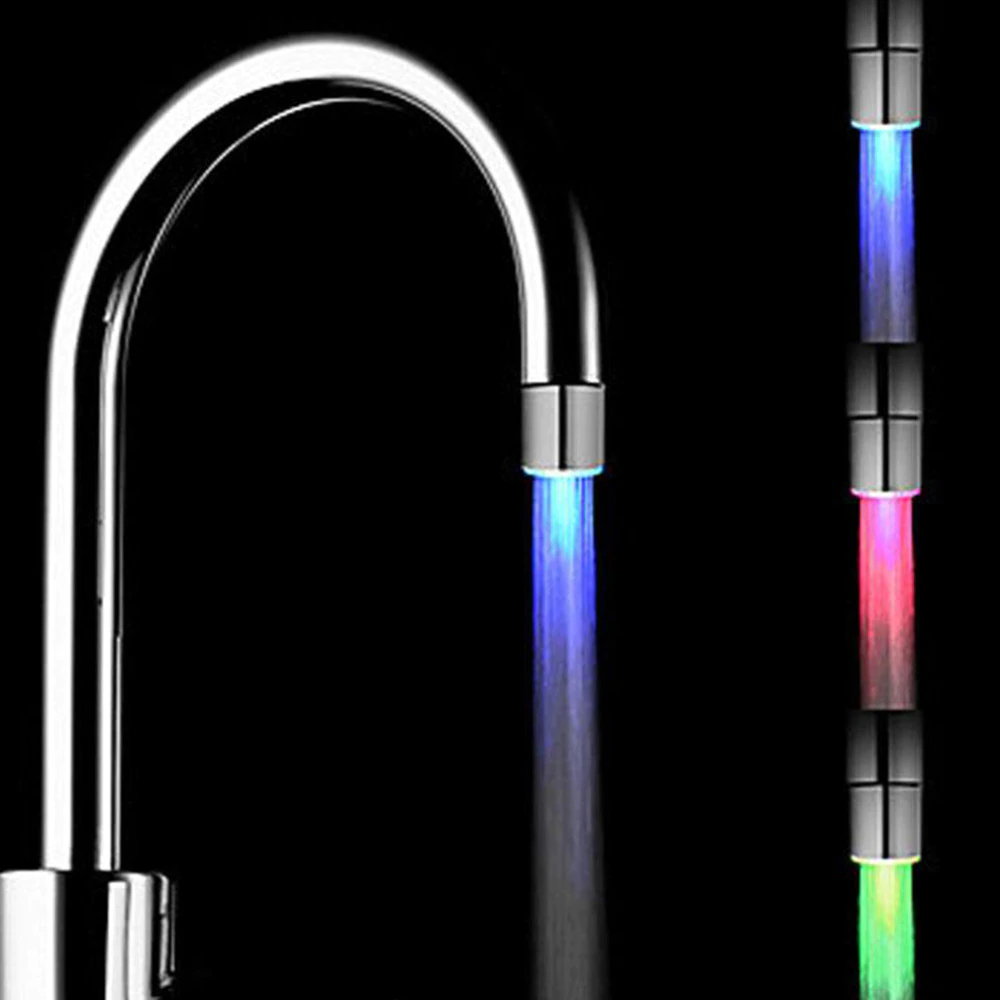 US $1.29 17% OFF|LED Kitchen Faucet Glow Kitchen Tap torneira para cozinha Temperature Sensor Light Water Faucet kitchen Bathroom grifo cocina-in Kitchen Faucet Accessories from Home Improvement on Aliexpress.com | Alibaba Group