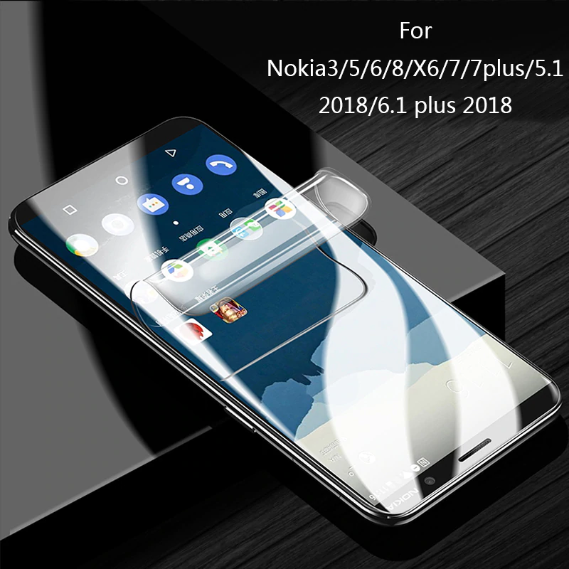 US $1.45 23% OFF|Full Cover Hydrogel Film For Nokia 8 6 7plus Screen Protector For Nokia3 5 6 X6 5.1 2018 6.1 plus 2018 Soft Protective Film -in Phone Screen Protectors from Cellphones & Telecommunications on Aliexpress.com | Alibaba Group