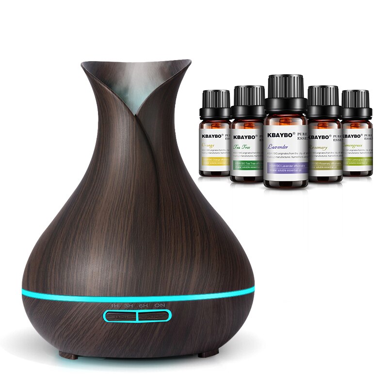 US $10.99 40% OFF|400ml Ultrasonic Air Humidifier Aroma Essential Oil Diffuser with Wood Grain 7 Color Changing LED Lights for Bedroom Living Room-in Humidifiers from Home Appliances on Aliexpress.com | Alibaba Group