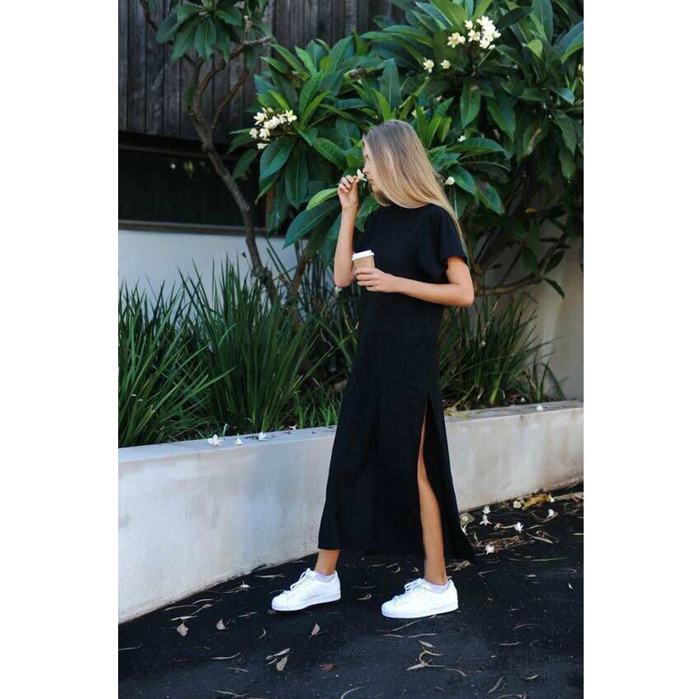 US $11.36 29% OFF|Maxi Shirt Dress Women Summer Beach Midi Wrap Casual Work Sexy Boho Elegant Vintage Bandage Bodycon Black Long Dresses Plus Size-in Dresses from Women's Clothing on Aliexpress.com | Alibaba Group