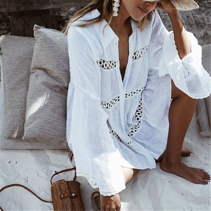 US $12.14 54% OFF|Bikini Cover Up Lace Hollow Crochet Swimsuit Beach Dress Women 2018 Summer Ladies Cover Ups Bathing Suit Beach Wear Tunic-in Cover-Ups from Sports & Entertainment on Aliexpress.com | Alibaba Group