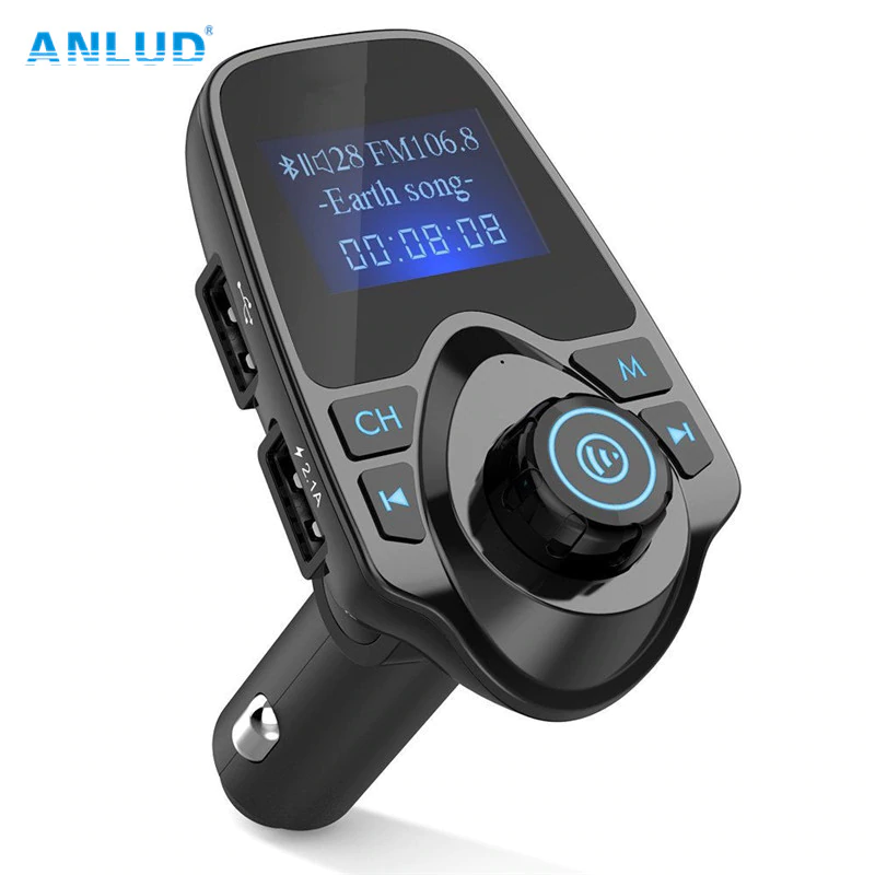 US $12.95 28% OFF|ANLUD Bluetooth Wireless Car Mp3 Player Handsfree Car Kit FM Transmitter A2DP 5V 2.1A USB Charger LCD Display Car FM Modulator -in FM Transmitters from Automobiles & Motorcycles on Aliexpress.com | Alibaba Group