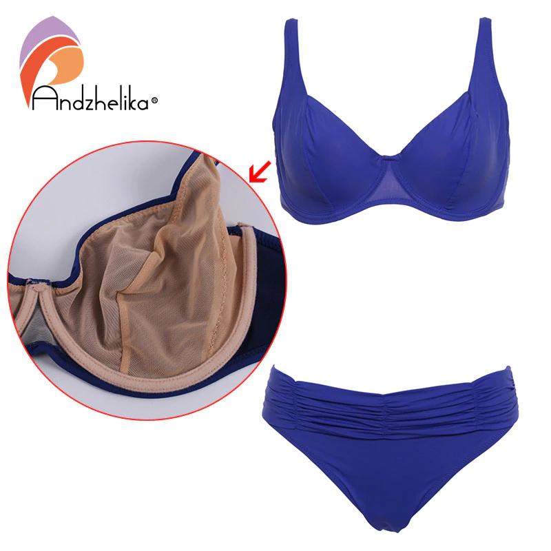 US $12.99 49% OFF|Andzhelika Summer 2018 New Soft Cups Solid Bikinis Women Plus Size Swimwear Bikini Set Beach Swim Suits Maillot de bain AK63380-in Bikinis Set from Sports & Entertainment on Aliexpress.com | Alibaba Group