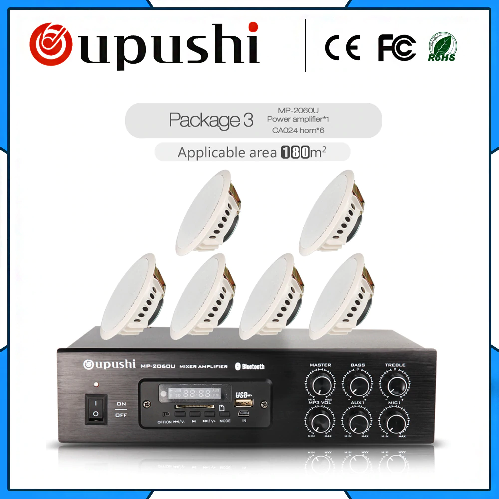 US $124.0 |The professional background music public broadcasting system 100W audio amplifier and ceiling speaker set bluetooth/SD/USB/RADIO-in Combination Speakers from Consumer Electronics on Aliexpress.com | Alibaba Group