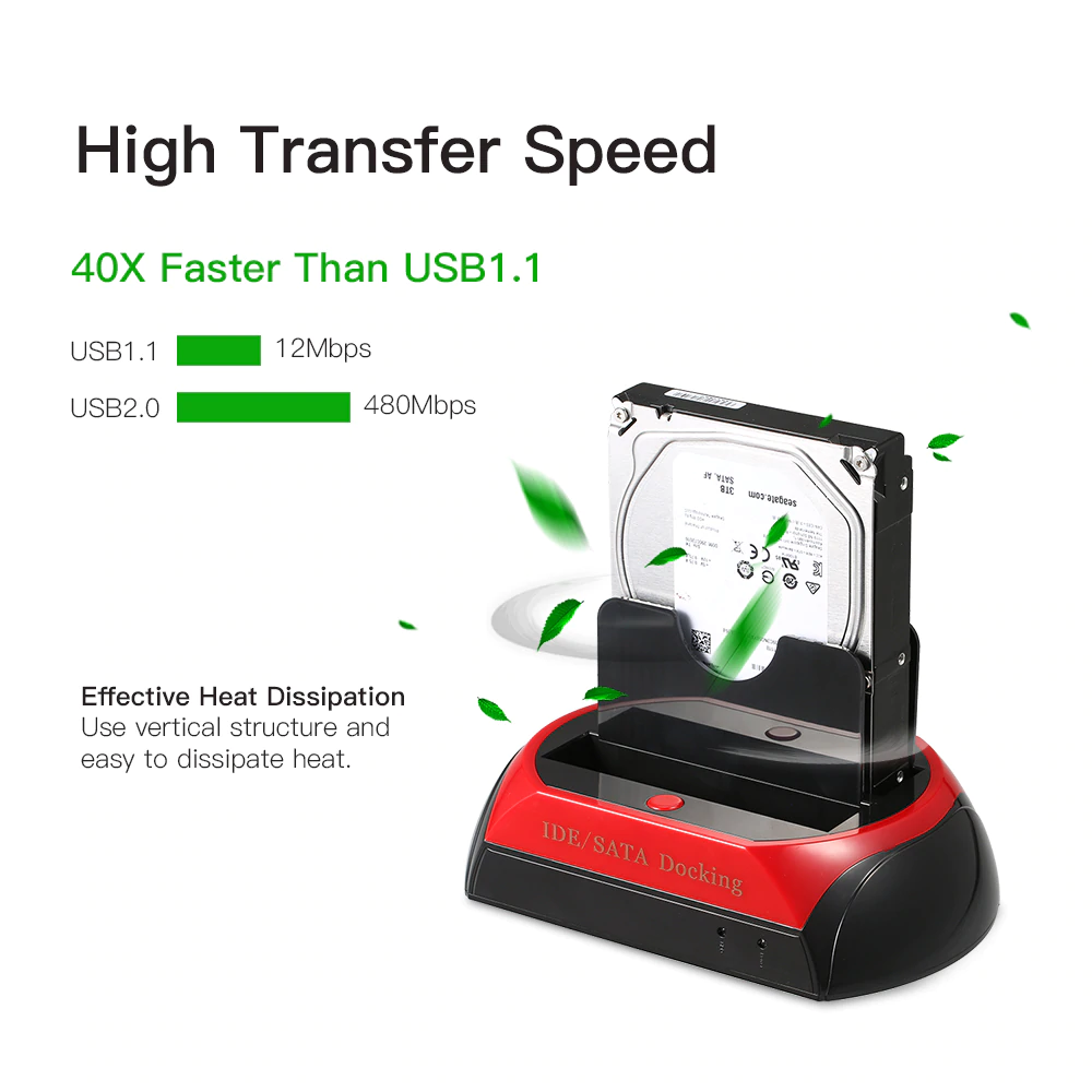 US $14.99 34% OFF|HDD Docking Station Dual Internal Hard Disk Drive Docking Station Base HDD Enclosure for 2.5 Inch 3.5 Inch IDE/SATA USB 2.0-in HDD Enclosure from Computer & Office on Aliexpress.com | Alibaba Group