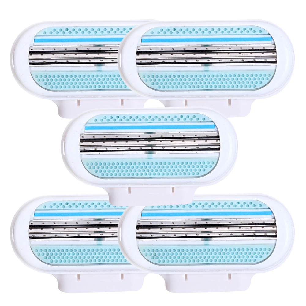 US $2.45 45% OFF|5pcs/lot Beauty Female Safety Razor Blade Shaving For Women 3 Layer Blades Shaver Razor Blades Replacement Head-in Razor from Beauty & Health on Aliexpress.com | Alibaba Group