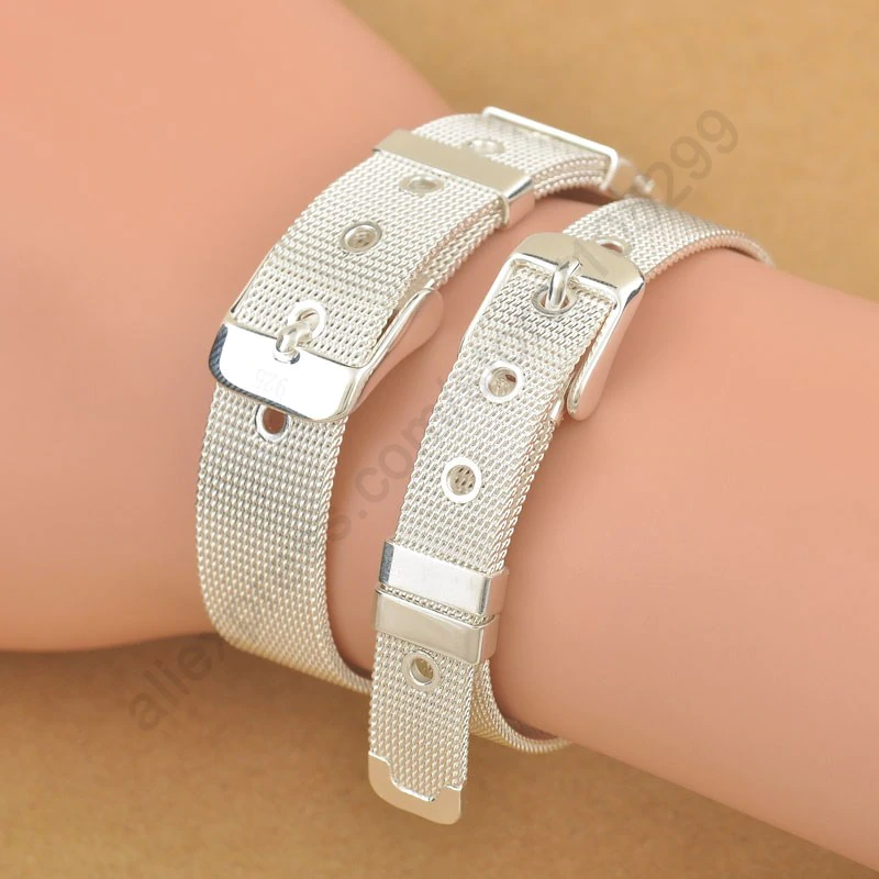 US $2.65 52% OFF|JEXXI Fashionable Belt Design Pure 925 Sterling Silver Fine Jewelry Bracelet Bangle Top Quality 2 Size Options For Woman Man-in Charm Bracelets from Jewelry & Accessories on Aliexpress.com | Alibaba Group