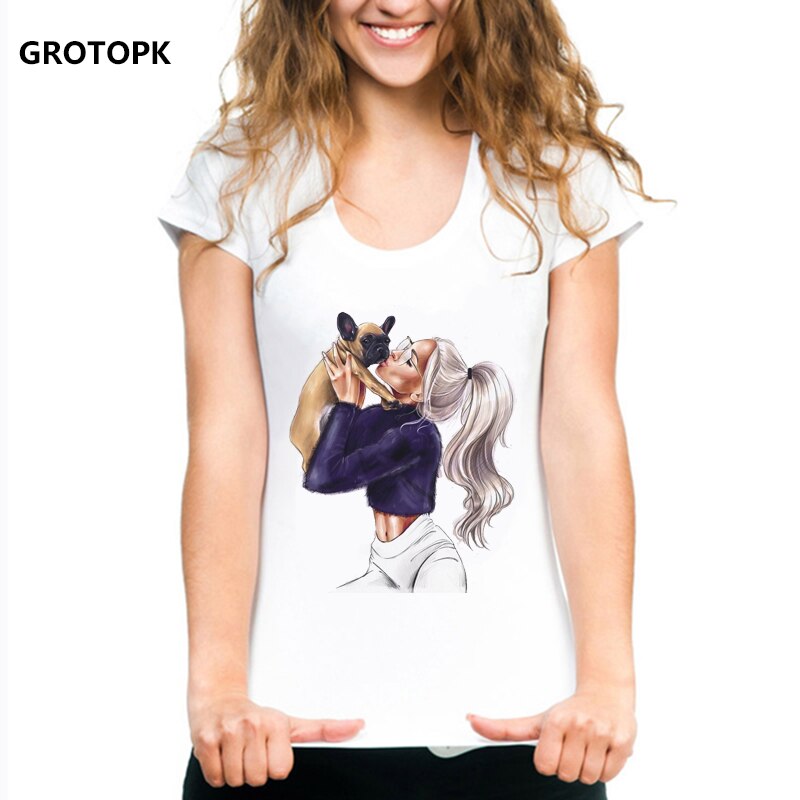 US $3.66 |Girl and Dog Kawaii Print Tee Shirt Femme Short Sleeve Cotton White Tshirt Korean Style Graphic Tees Women Harajuku Streetwear-in T-Shirts from Women's Clothing on Aliexpress.com | Alibaba Group