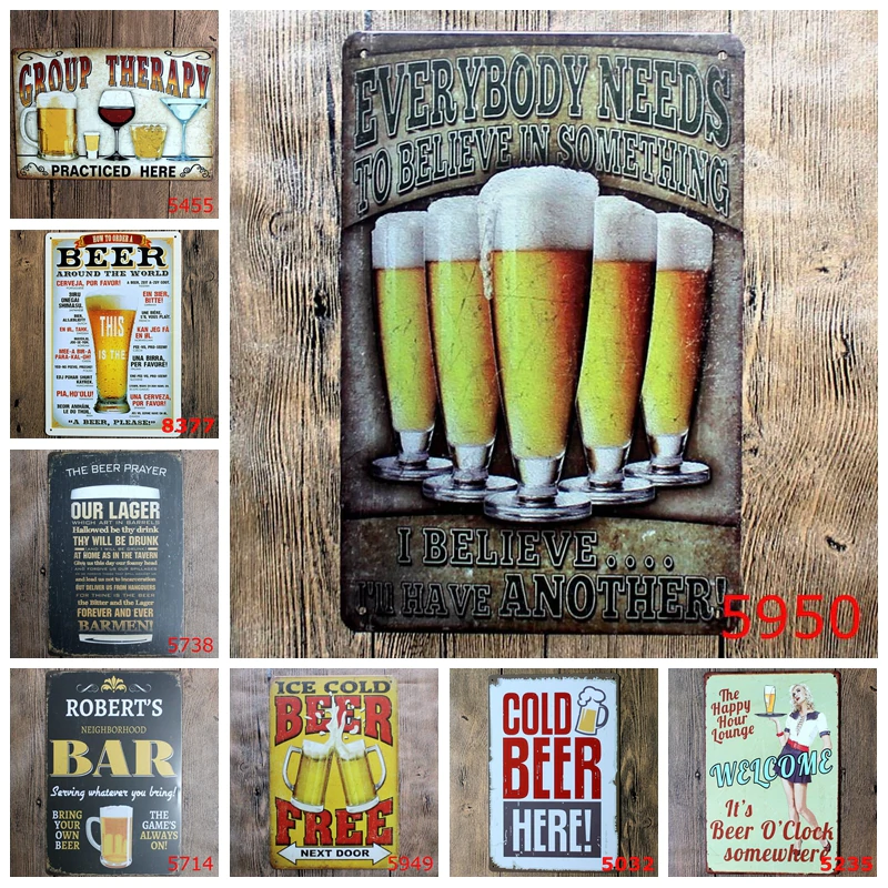US $3.78 5% OFF|Ice Cold Free Beer Here Painting Art Poster Antique Metal Tin Signs Bar Pub Club Home Decorative Retro Wall Stickers YN010-in Plaques & Signs from Home & Garden on Aliexpress.com | Alibaba Group