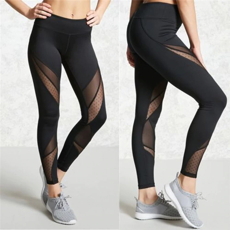 US $4.96 30% OFF|Black New Fashion Mesh Patchwork Leggings School Exercise Women Leggins Female Elastic Pant Capri Women Fitness Leggings-in Leggings from Women's Clothing on Aliexpress.com | Alibaba Group