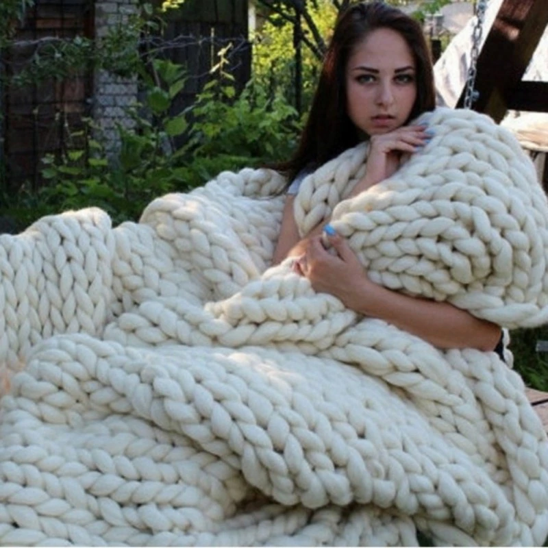 US $5.51 27% OFF|new Bulky Arm Knitting Wool Roving Knitted Blanket Chunky Wool Yarn Super Bulky Roving Knitted Blanket-in Yarn from Home & Garden on Aliexpress.com | Alibaba Group
