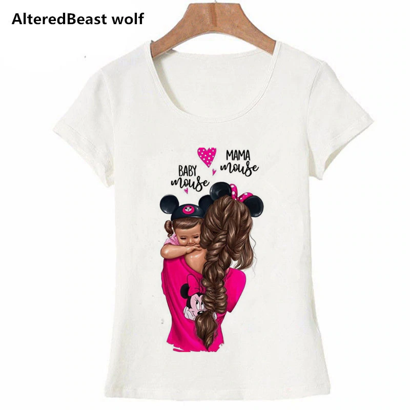 US $5.99 44% OFF|Super Mama Baby Mickey T shirts for Women Mom and Son Print Tee Shirt Femme Cotton Vogue T Shirt Streetwear Harajuku Tops-in T-Shirts from Women's Clothing on Aliexpress.com | Alibaba Group