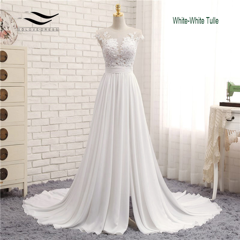 US $52.0 20% OFF|Sexy V neck Chapel Train Long Zipper Cap Sleeves Lace Applique A Line Beach Wedding Dress Real Photo Wedding Gown SLD W592-in Wedding Dresses from Weddings & Events on Aliexpress.com | Alibaba Group