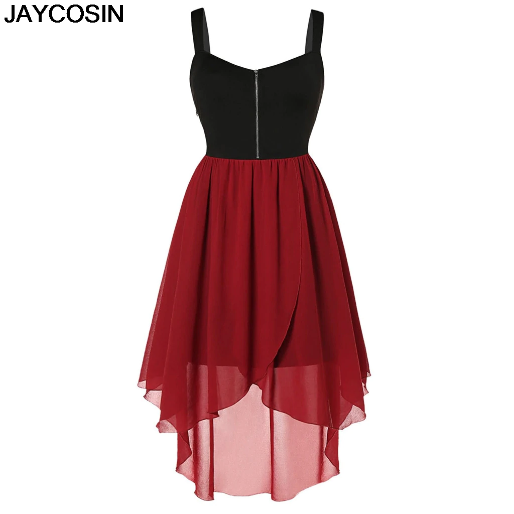 US $6.14 48% OFF|JAYCOSIN Large size Summer Casual Women Dresses Patchwork zipper Sleeveless Camis Overlay Mini Asymmetrical Dress Vestido-in Dresses from Women's Clothing on Aliexpress.com | Alibaba Group