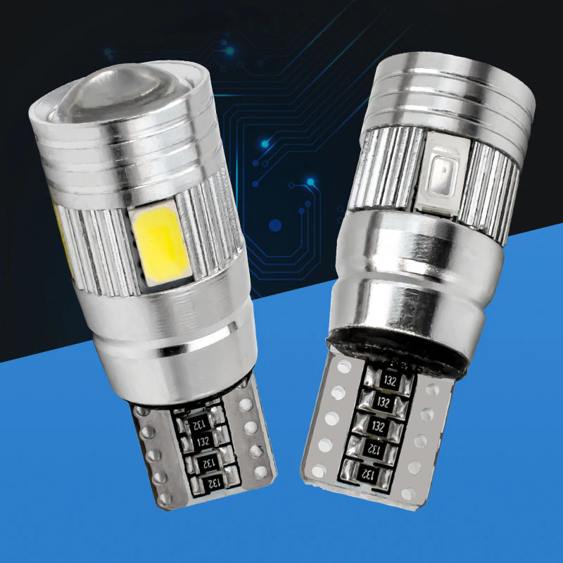 US $6.77 20% OFF|10X T10 W5W 168 501 194 CANBUS NO OBC ERROR 6 SMD 5630 5730 led with Lens Projector Aluminum Case Car bulb red blue green yellow-in Signal Lamp from Automobiles & Motorcycles on Aliexpress.com | Alibaba Group