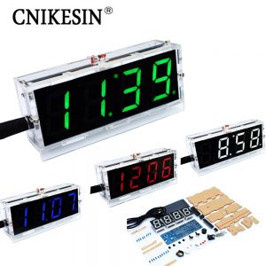 US $6.83 30% OFF|CNIKESIN Diy digital clock voice timekeeping clock