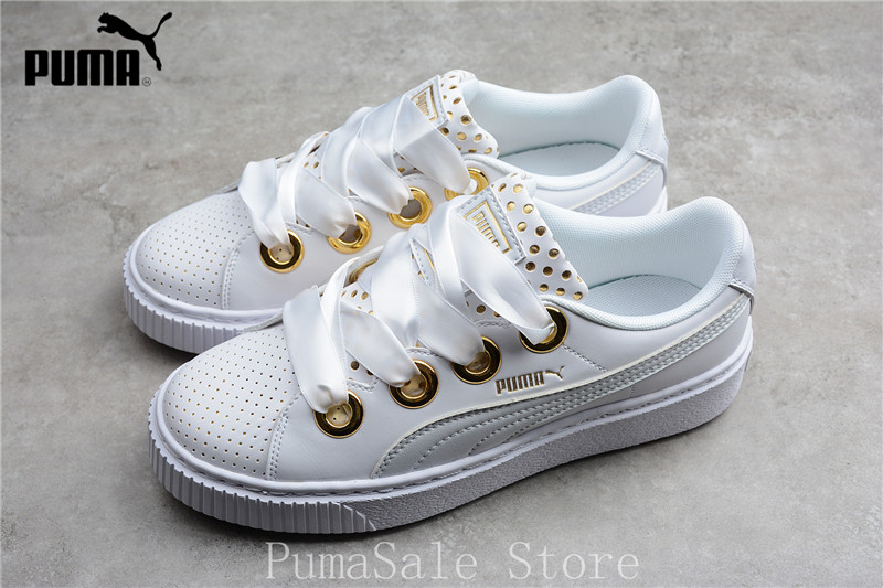 US $65.0 17% OFF|Original Puma Platform Kiss Ath Lux Wn's Shoes 366704 01 White Women Sneakers 2019 Sport Outdoor Badminton Shoes Size EUR36 39-in Badminton Shoes from Sports & Entertainment on Aliexpress.com | Alibaba Group