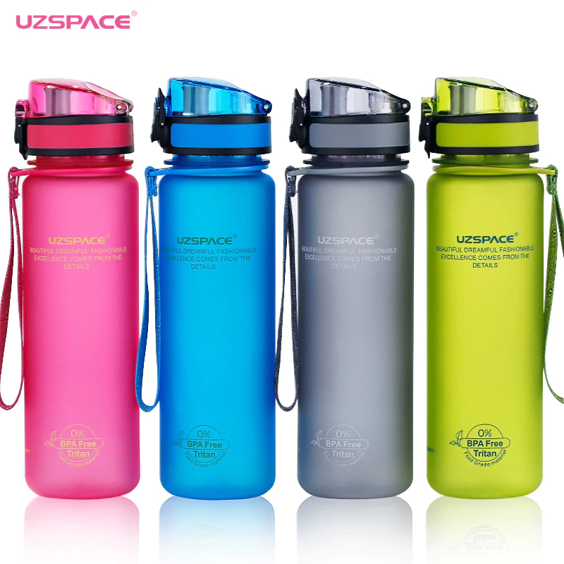 US $8.46 45% OFF|Uzspace Sports Water Bottles Tritan Material Drinkware Protein Shaker Camping Hiking Plastic Bottle for water 350ml 500ml 1000ml-in Water Bottles from Home & Garden on Aliexpress.com | Alibaba Group