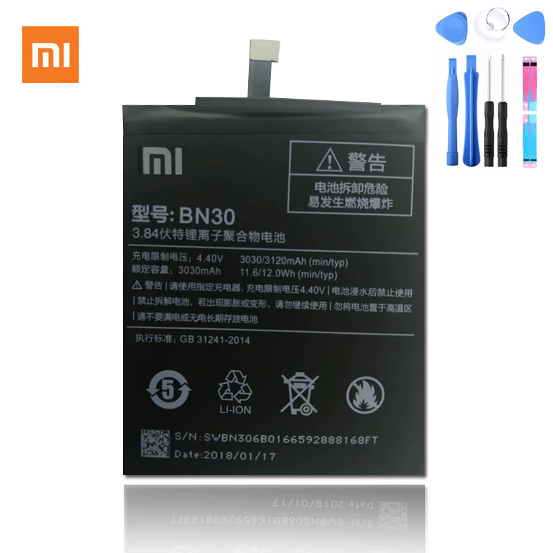 US $9.27 9% OFF|100% Original Xiaomi BN30 bn30 Battery Xiaomi Redmi 4A Redrice Hongmi 4A Lithium Polymer Replacement Bateria Free Repair Tools-in Mobile Phone Batteries from Cellphones & Telecommunications on Aliexpress.com | Alibaba Group