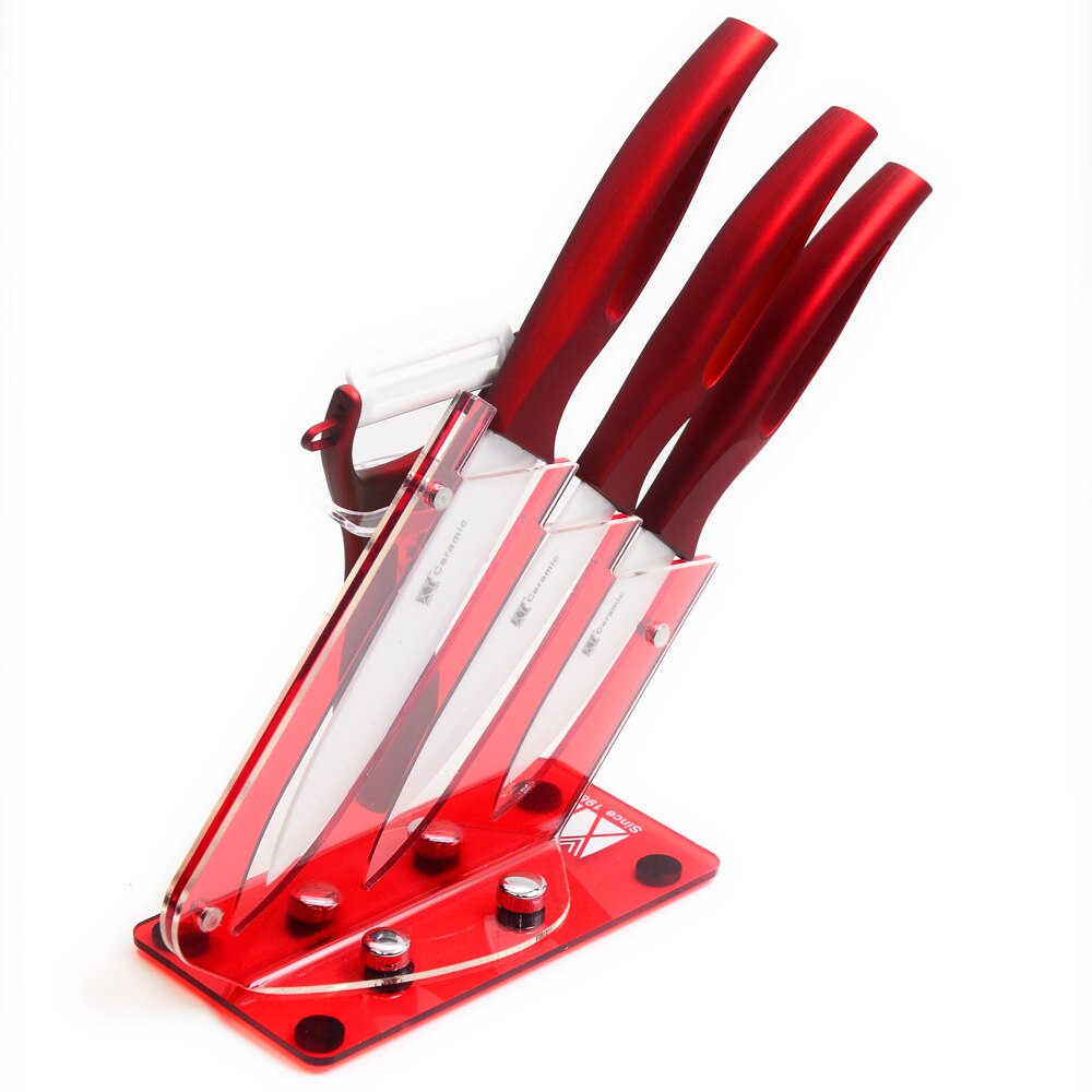 XYJ Brand 3, 4, 5 Inch Paring Utility Slicing Ceramic Knives Plus Peeler And Red Acrylic Practicality Kitchen Knives Holder Set-in Kitchen Knives from Home & Garden on Aliexpress.com | Alibaba Group